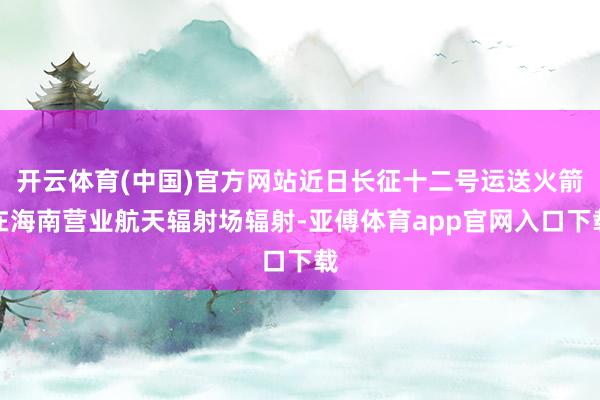 开云体育(中国)官方网站近日长征十二号运送火箭在海南营业航天辐射场辐射-亚傅体育app官网入口下载